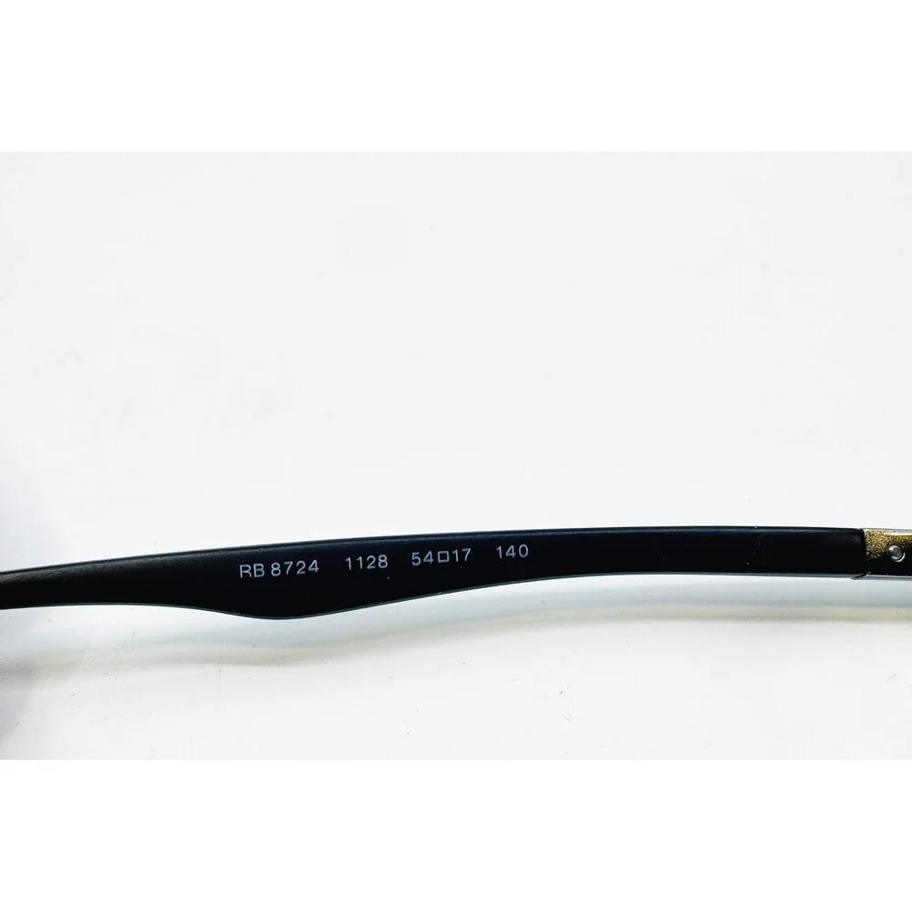Ray-Ban Eyeglass Frames Mens Black Rimless Rectangle RB 8724 1128 54-17-140